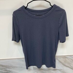 Basics Ribbed Navy Women's Top